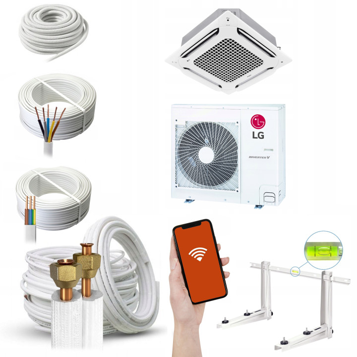 Klimatyzator kasetonowy LG UT30FH 8,0 kW WiFi R32 4-stronny Zestaw 7mb