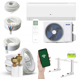 KLIMATYZATOR ŚCIENNY AUX Q-SMART PLUS II 5,3 kW Wi-Fi UV Zestaw 5mb