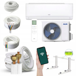 Klimatyzator ścienny AUX Q-Smart Eco 7,2 kW Wi-Fi grzanie, Zestaw 6mb