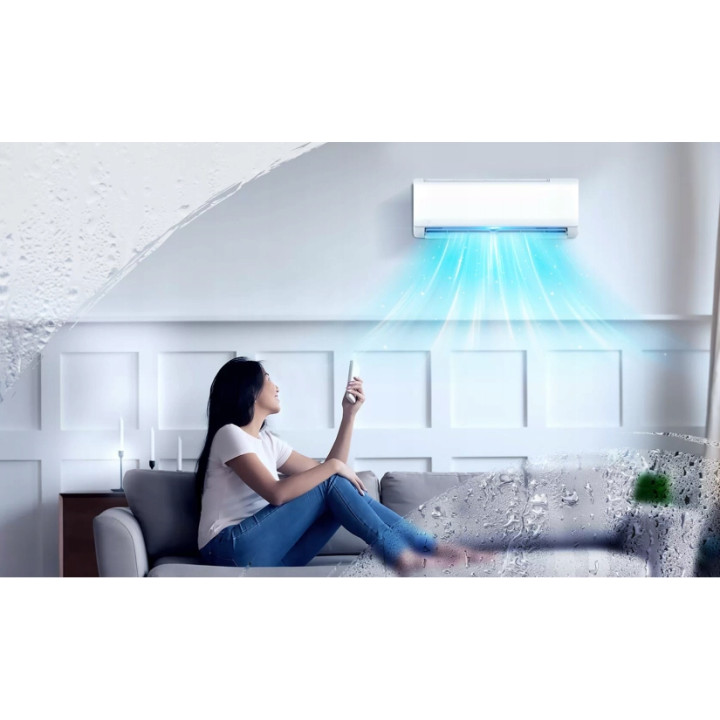 Klimatyzator ścienny AUX Q-Smart Eco 7,2 kW Wi-Fi grzanie, Zestaw 6mb