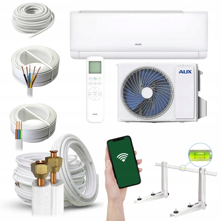 Klimatyzator ścienny AUX Q-Smart Eco 3,5 kW do domu ścienna Zestaw 7mb