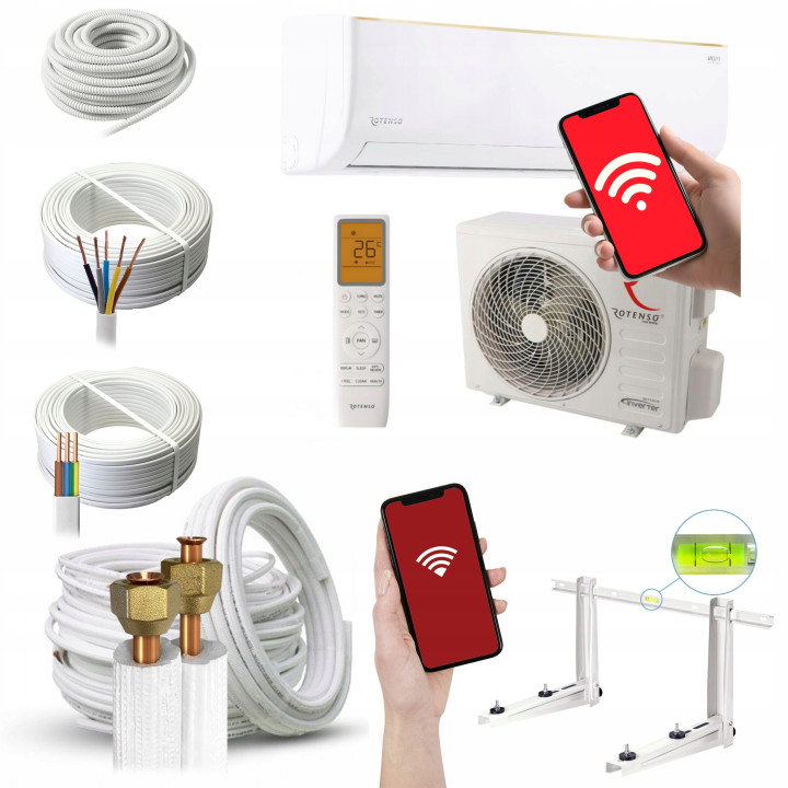 Klimatyzator ROTENSO RONI 3,4kW WiFi eMOTO 4D Zestaw 5mb