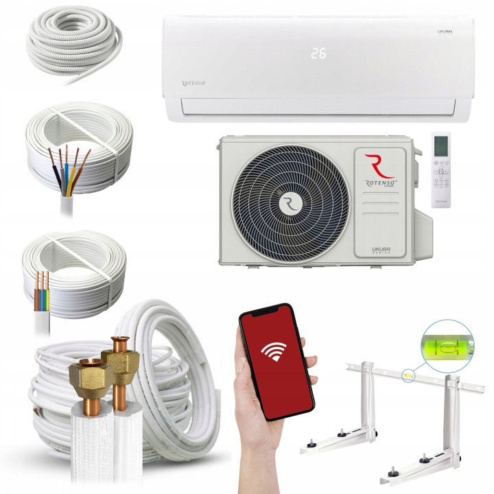Klimatyzacja Rotenso UKURA 7,0kW WIFI Pilot Grzanie Zestaw 5mb