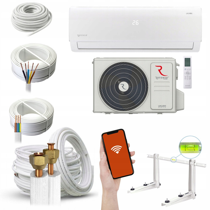 Klimatyzacja ścienna Rotenso UKURA 2,6kW WiFi Zestaw 7mb