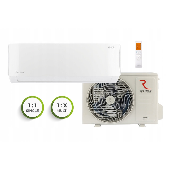 Klimatyzator ROTENSO Imoto 5,3kW WiFi Pilot Klimatyzacja Grzanie Zestaw 3mb