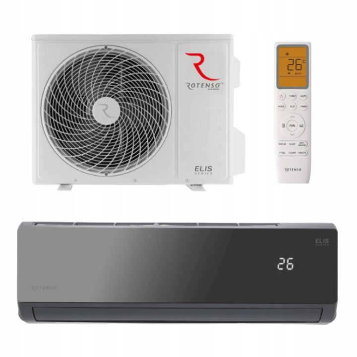 Klimatyzator ścienny do domu biura ROTENSO ELIS X 3,5kW WiFi Zestaw 5mb