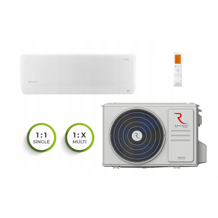 Klimatyzator ścienny Rotenso REVIO 5,3kW WIFI HEPA Zestaw 3mb