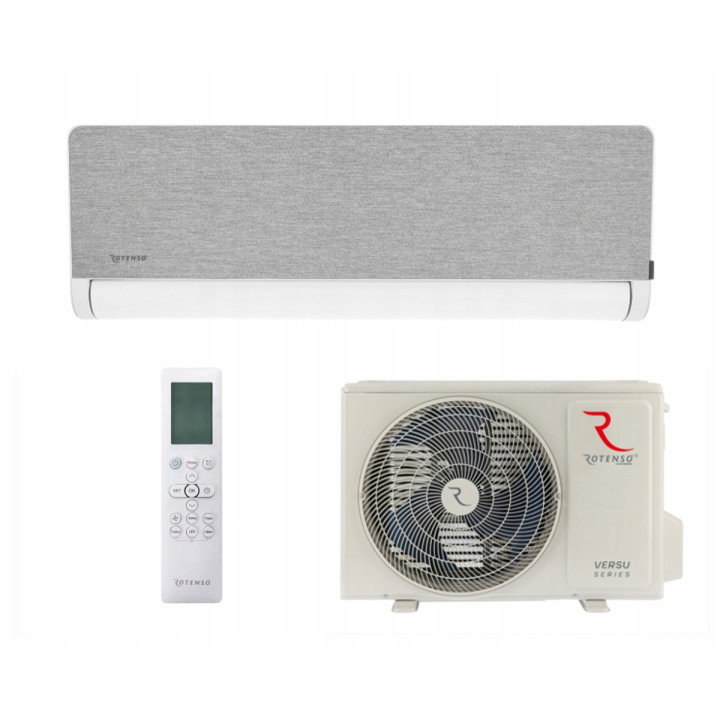 KLIMATYZATOR ROTENSO Versu Cloth Stone 2,6kW Klimatyzacja Zestaw 3mb