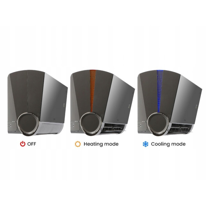 KLIMATYZATOR ROTENSO Versu Mirror 2,6kW WIFI Klimatyzacja Zestaw 4mb