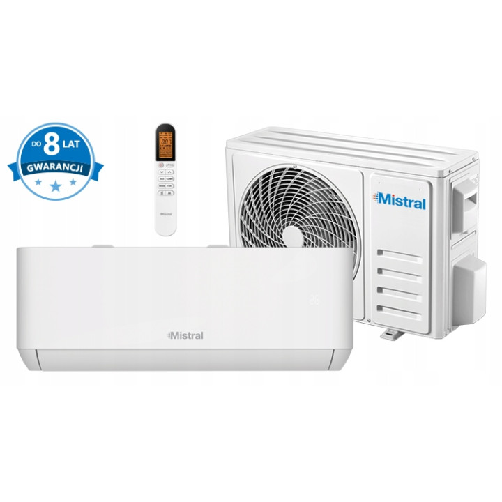 Klimatyzator do domu biura MISTRAL 3,5kW Klimatyzacja ścienna Zestaw 6mb