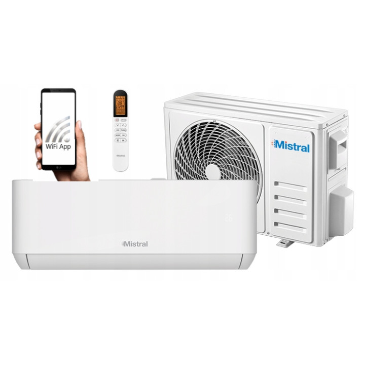 Klimatyzator do domu biura MISTRAL 3,5kW Klimatyzacja ścienna Zestaw 6mb