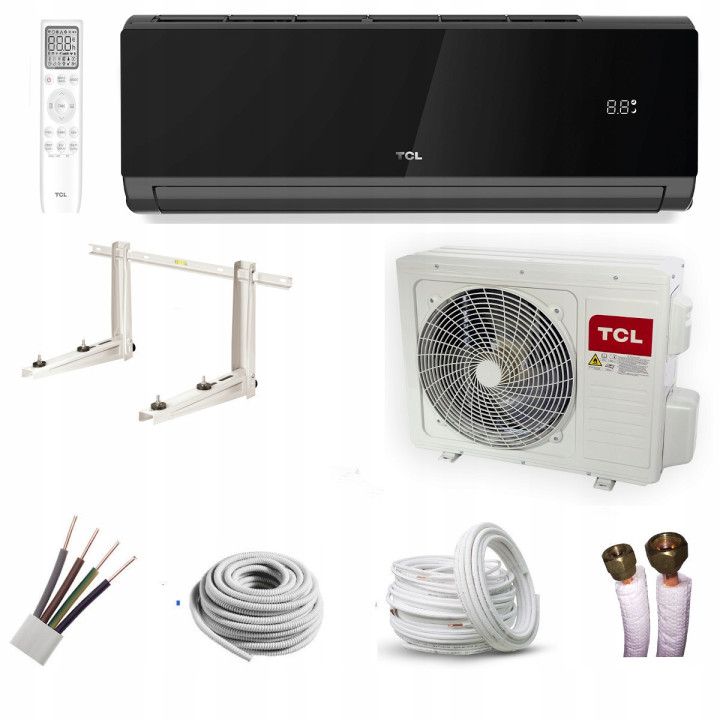 Klimatyzator TCL Elite Dark Czarny 5,1kW WiFi Klimatyzacja Zestaw 3mb