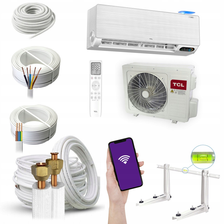 Klimatyzator TCL FRESH Ogrzewanie 4D WIND Free Gentle TVOC IoT Zestaw 6mb