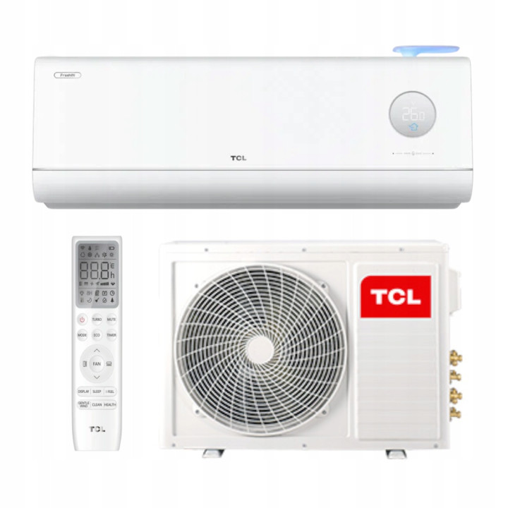 Klimatyzator TCL FreshIN 3.0 2,6kW cicha praca, oczyszczanie Zestaw 6mb