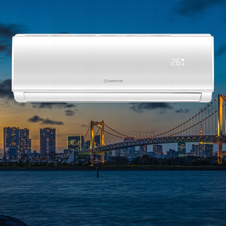 Klimatyzator ścienny MANTA 3,5kW Klimatyzacja WiFi Wydajna Zestaw 4mb