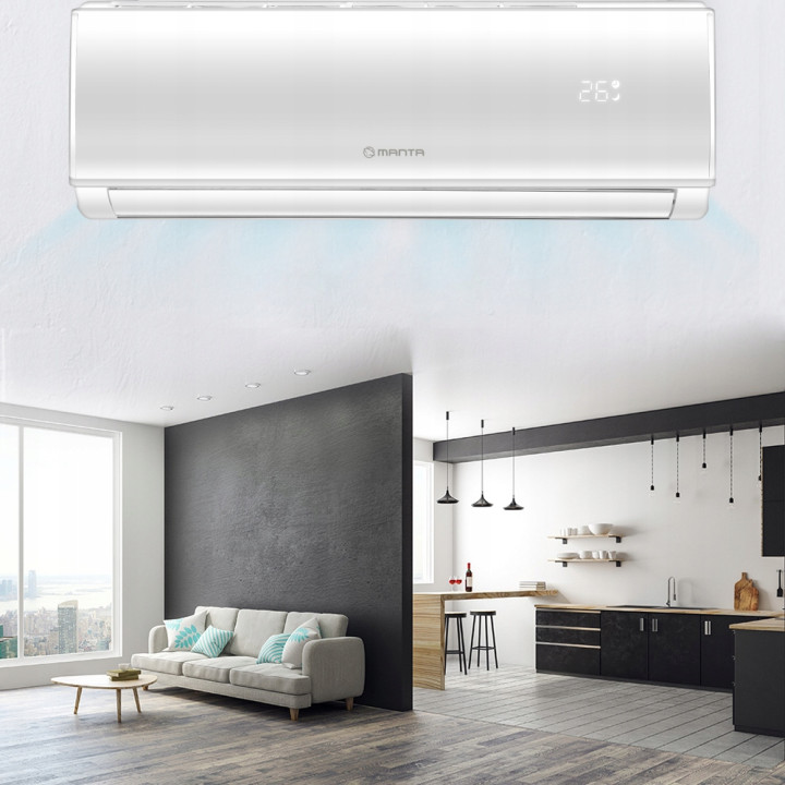 Klimatyzator ścienny MANTA 3,5kW Klimatyzacja WiFi Wydajna Zestaw 3mb