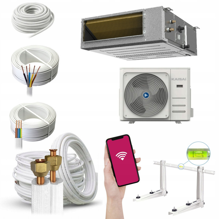 Klimatyzator konsolowy KAISAI KKR7 3,5kW Wydajny elegancki Zestaw 5mb