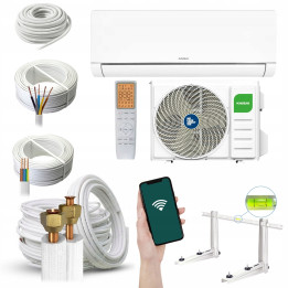 Klimatyzacja ścienna Kaisai ART White 5,3kW, filtr zapachowy, Zestaw 3mb