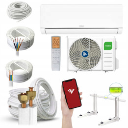 Klimatyzator ścienny Kaisai ART White 3,6kW, oszczędny, filtr Zestaw 6mb