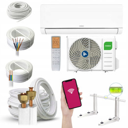 Klimatyzator ścienny Kaisai ART White 2,7kW, oszczędny, filtr Zestaw 5mb