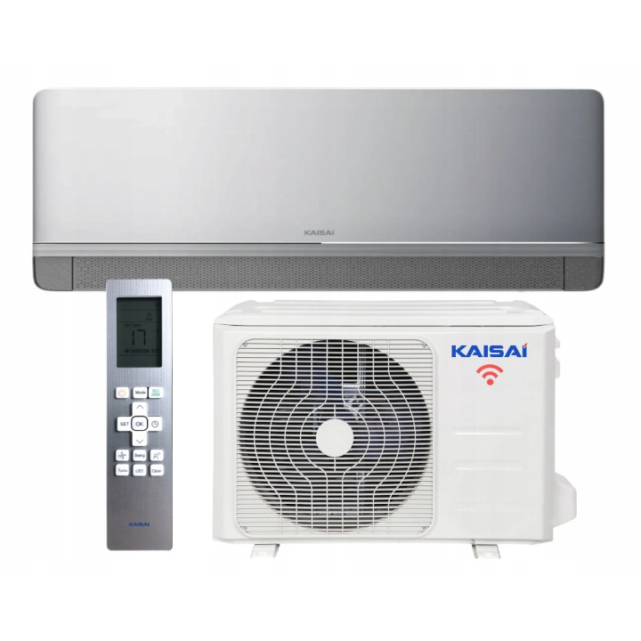 Klimatyzacja ścienna Kaisai GEO+ Grey 7,2kW wydajna, lampa Zestaw 3mb