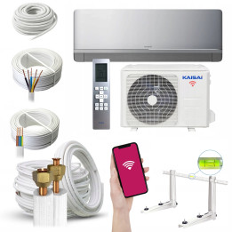 Klimatyzator ścienny Kaisai GEO+ Grey 3,5kW energooszczędny, Zestaw 4mb