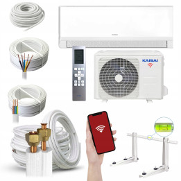Klimatyzacja ścienna Kaisai GEO+ White 5,4kW wydajna, lampa UVC Zestaw 5mb