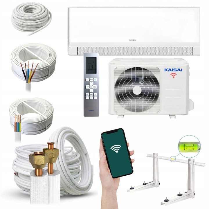Klimatyzator ścienny Kaisai GEO+ White 3,5kW energooszczędny, Zestaw 3mb