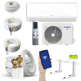 Klimatyzator ścienny Kaisai GEO+ White 2,7kW energooszczędny, Zestaw 6mb