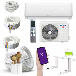 Klimatyzator ścienny KAISAI PRO HEAT+ 7,0 kW wydajny mocny Zestaw 5mb
