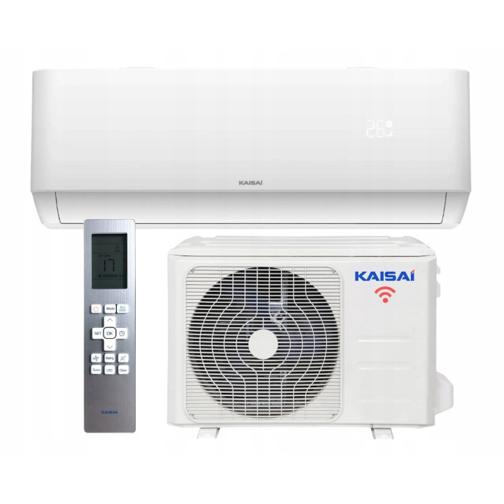 Klimatyzator ścienny KAISAI PRO HEAT+ 7,0 kW wydajny mocny Zestaw 4mb