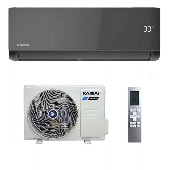Klimatyzacja Klimatyzator do Grzania Kaisai ICE Black35m2 Zestaw 7mb
