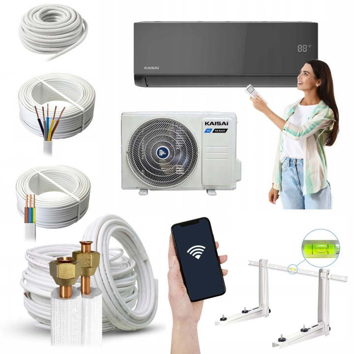 Klimatyzacja Klimatyzator do Grzania Kaisai ICE Black35m2 Zestaw 6mb