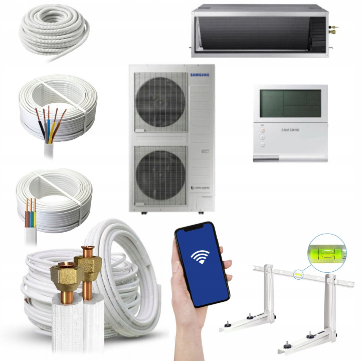 Samsung CAC HSP 20,0 kW Klimatyzator Kanałowy 3-fazowy Inverter Zestaw 5mb