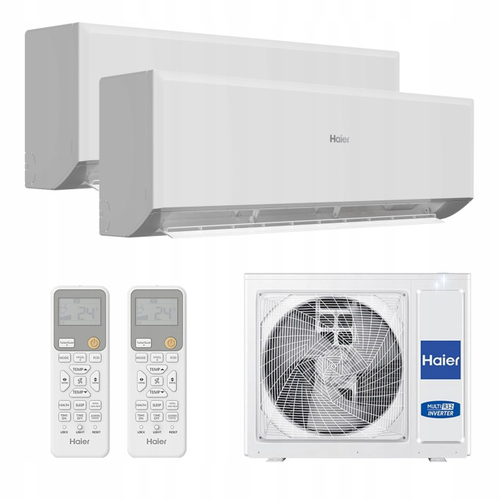 Klimatyzacja HAIER Multisplit 2x Revive Plus 3D Wydajny Wifi 60m2 dom 5,5kW