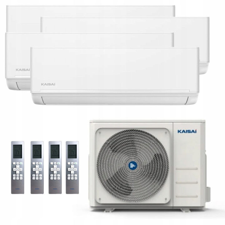 Klimatyzacja KAISAI Multisplit 3x ICE White Hepa do 100m2 WiFi 8,5kW