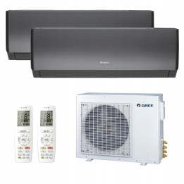Gree Multisplit 2x Pular PRO Black Czarny 60m2 do mieszkania 3D WiFi