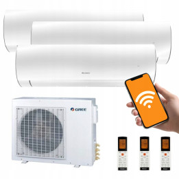 Klimatyzator Multisplit Gree 3x FAIRY White Biały do domu biura 95m2 WiFi