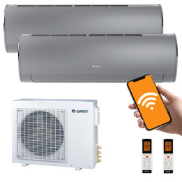 Klimatyzacja Gree Multisplit 2x FAIRY Silver Srebrny wydajny do 50m2 WiFi