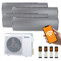 Klimatyzator Multisplit Gree 4x FAIRY Silver Srebrny do domu 110m2 WiFi