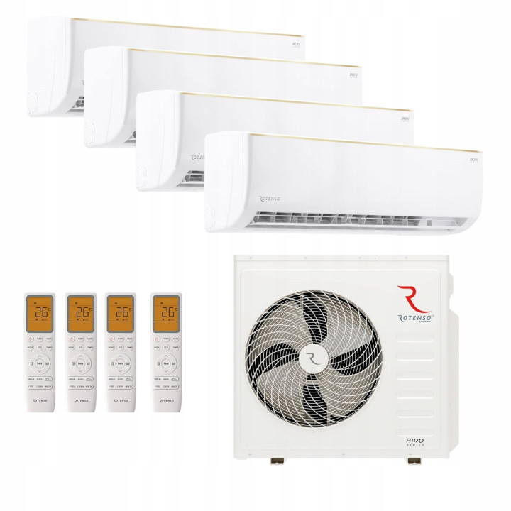 Rotenso Multisplit 4x Roni White 2,6kW do 90m2 do mieszkania WiFi 10KW