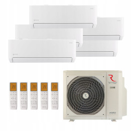Klimatyzacja Rotenso Multisplit 5x TETA Mirror Biały 180m2 do domu 15KW