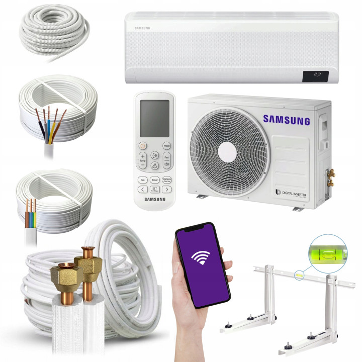 Klimatyzator ścienny Samsung Wind-Free Deluxe 7,1 kW R32 Zestaw 4mb
