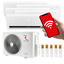 ROTENSO Multisplit 5x UKURA do grzania do 135m2 5x3,5kW WiFi Grzałki HEPA