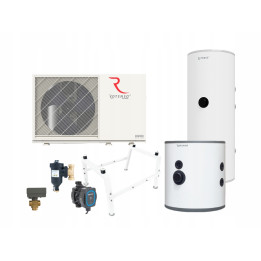 Kompletna Kotłownia Pakiet Premium Rotenso Airmi Monoblock White 8kW