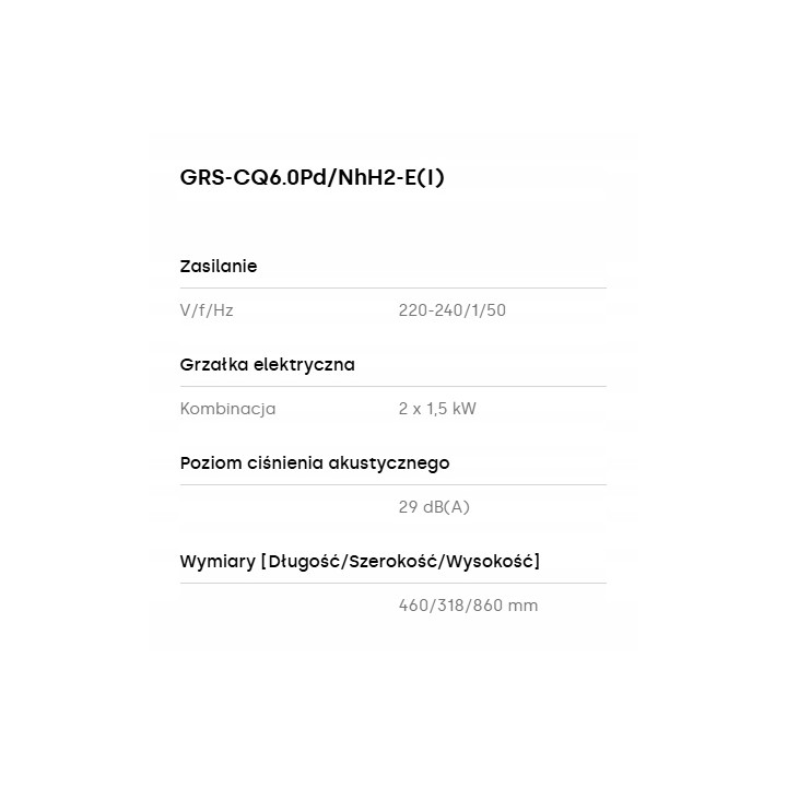 Pompa ciepła Gree Versati Split 6kW