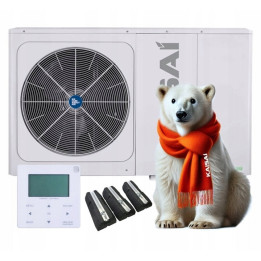 Pompa Ciepła KAISAI 14kW ARCTIC Monoblok GRZANIE ZIMA Wydajna + Podstawa