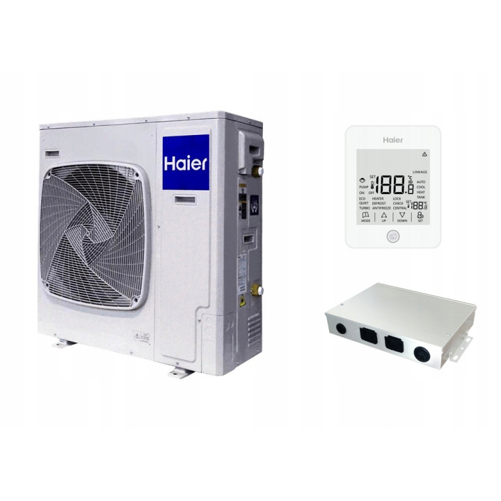 Pompa Ciepła MONOBLOK Haier 5 kW CO + CWU Ciche Ogrzewanie R32 Grzanie