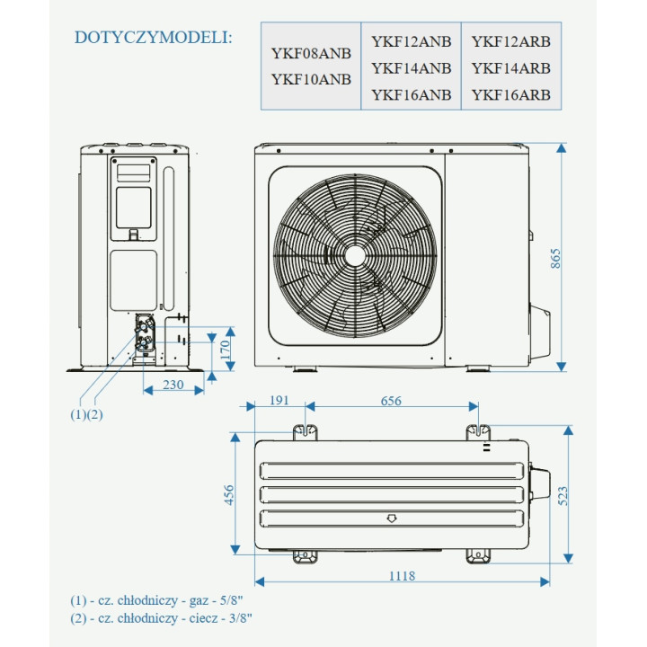 Pompa ciepła YORK YKF08ANB split 8kW Sterowanie WiFi