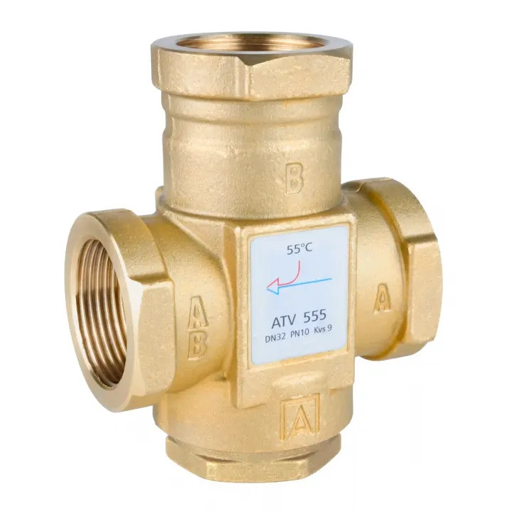 Zawór temperaturowy ATV 555 Niezawodność Precyzja DN32, Rp1 1/4" kvs 9